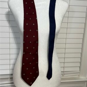 Tommy Hilfiger Burgundy and Navy silk tie